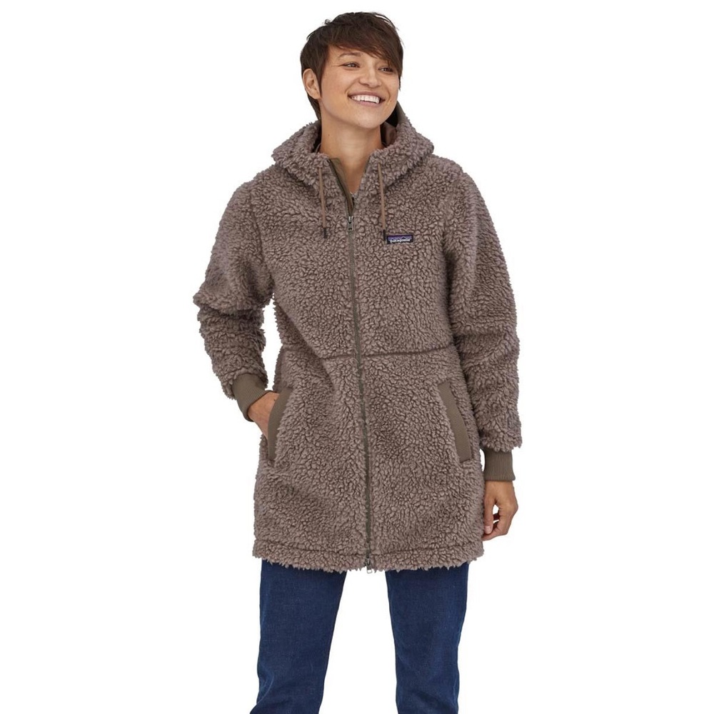 Patagonia Mesa Women’s Gray Sherpa Hooded Coat - Picture 5 of 8